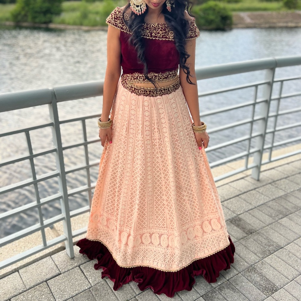 Off shoulder, side cut gown